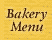 Bakery Menu